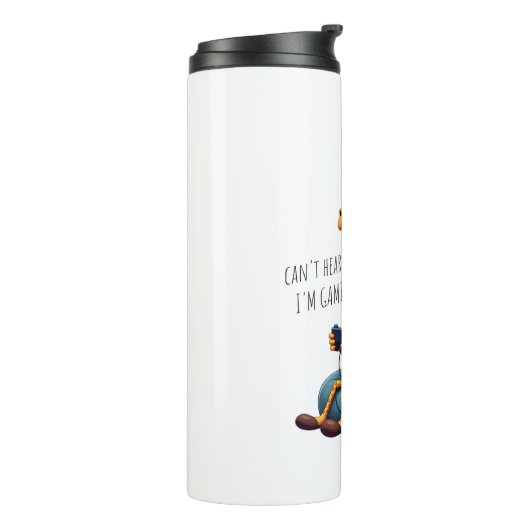 Grappige Gamer Giraffe Gaming voor Jongens Mannen  Thermosbeker (Gedraaid links)