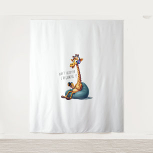 Grappige Gamer Giraffe Gaming voor Jongens Mannen  Wandkleed
