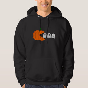 grappige gamer halloween pompoenen retro hoodie