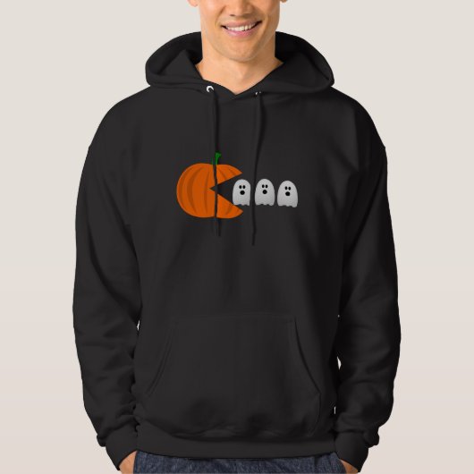 grappige gamer halloween pompoenen retro hoodie (Voorkant)