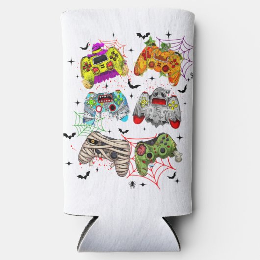 Grappige Gamer Halloween Seltzer Koelbox Seltzer Blikjeskoeler (Voorkant)