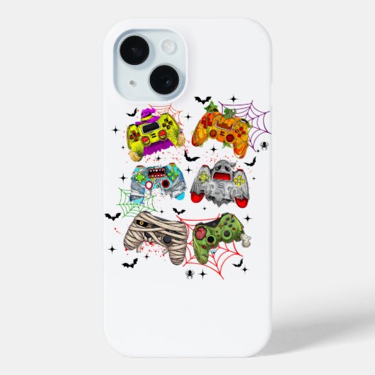 Grappige Gamer Halloween telefoon iPhone 15 Hoesje (Achterkant)
