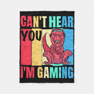 Grappige Gamer Headset Gaming kan je niet horen Ik Fleece Deken