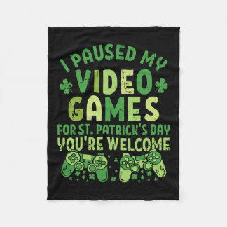 Grappige gamer Ik pauzeerde mijn videogames voor S Fleece Deken