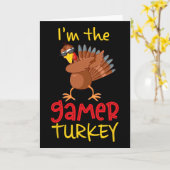 Grappige Gamer Kalkoen Overeenkomstige Familie Gro Kaart (Gele Bloem)