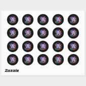 Grappige gamer kat blijf thuis1 ronde sticker (Vel)