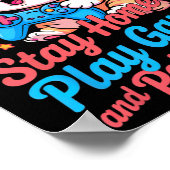 Grappige gamer kat blijft thuis2 poster (Hoek)