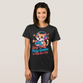 Grappige gamer kat blijft thuis2 t-shirt (Voorkant volledig)