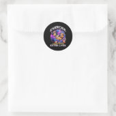 Grappige Gamer Kat Ronde Sticker (Tas)