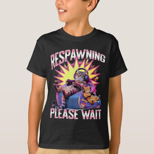Grappige Gamer Kat T-shirt (Voorkant)