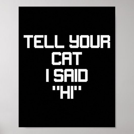 Grappige Gamer Kattenliefhebber Zeg Je Kat Dat Ik  Poster (Voorkant)