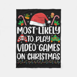 Grappige Gamer Kerst Waarschijnlijk Videogames Spe Fleece Deken