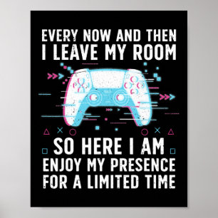 Grappige Gamer Kunst Voor Mannen Vrouwen Gaming Ga Poster