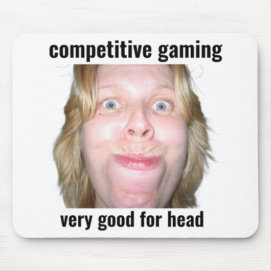 Grappige Gamer Meme Muismat Competitief Gamen  (Voorkant)