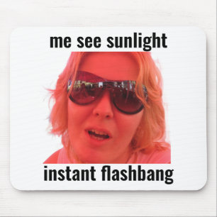 Grappige gamer meme muismat instant flashbang