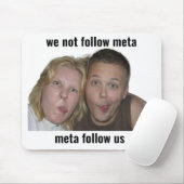 Grappige gamer meme muismat We Not Follow Meta (Met muis)