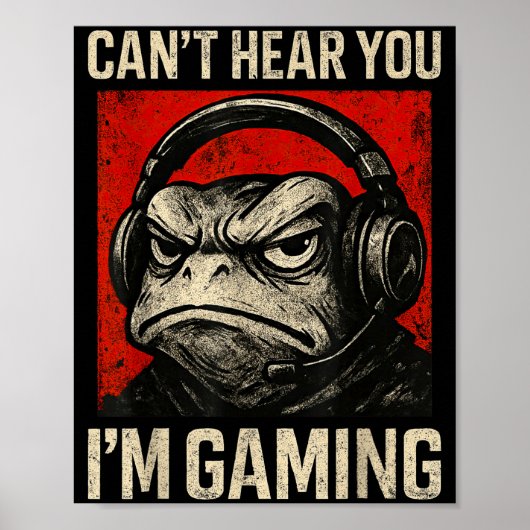 Grappige Gamer Mpy Kikker Kunst Mannen Vrouwen Jon Poster (Voorkant)