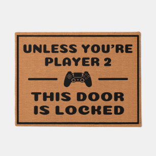 Grappige gamer nerdy Humor minimalistische introve Deurmat