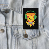 Grappige Gamer Pizza Gaming Videogame Enthousiast Button (Insitu)