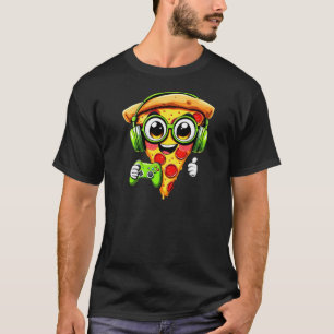 Grappige Gamer Pizza Gaming Voedsel Liefhebbers Sp T-shirt