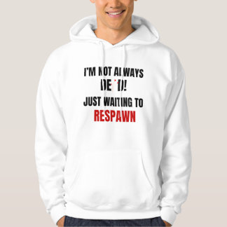 Grappige Gamer Respawn Citaat Zwart Rood Hoodie