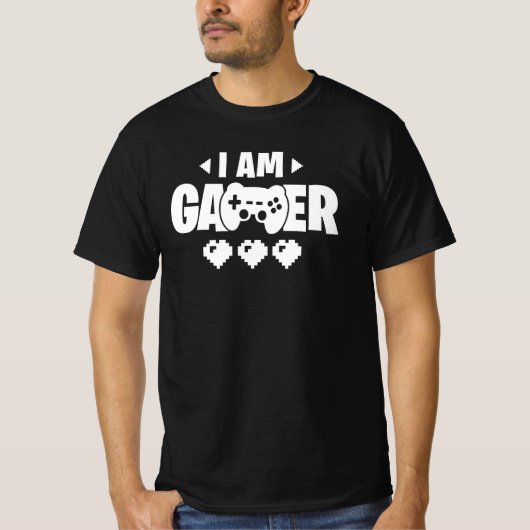 Grappige gamer spreuk t-shirt (Voorkant)