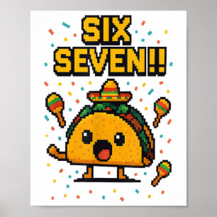 Grappige Gamer Taco Zes Zeven Cinco De Mayo 67 Mex Poster