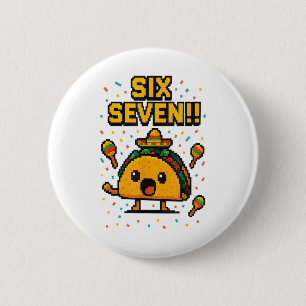 Grappige Gamer Taco Zes Zeven Cinco De Mayo 67 Mex Ronde Button 5,7 Cm