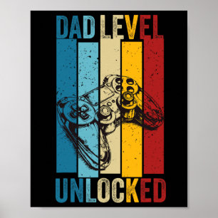 Grappige Gamer Vader Level Ontgrendeld Nieuwe Dadd Poster