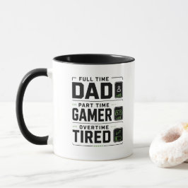 Grappige Gamer Vader Mok | Fulltime Vader Deeltijd