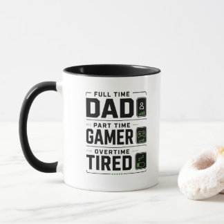 Grappige Gamer Vader Mok | Fulltime Vader Deeltijd