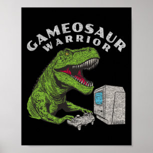 Grappige Gamer Video Game Player Poster