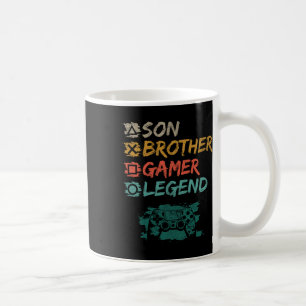 Grappige Gamer Vintage Videospellen Voor Broer Jon Koffiemok
