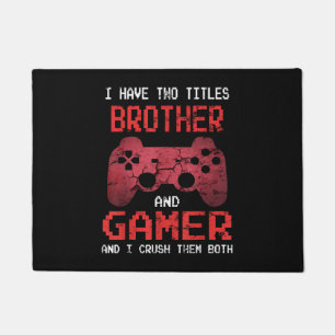 Grappige Gamer Vintage Videospellen Voor Broer Van Deurmat