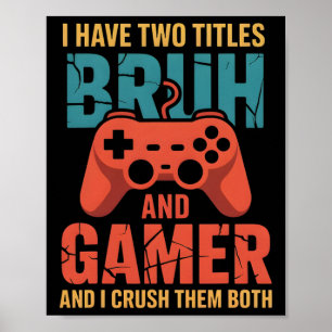 Grappige Gamer Vintage Videospellen Voor Jongens B Poster