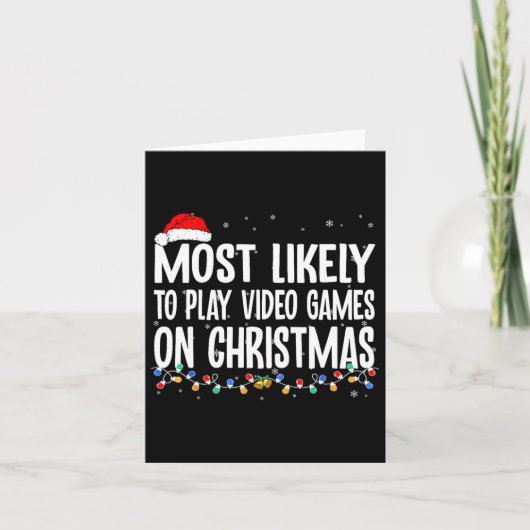 Grappige Gamer Waarschijnlijk Videogames Spelend O Kaart (Voorkant)