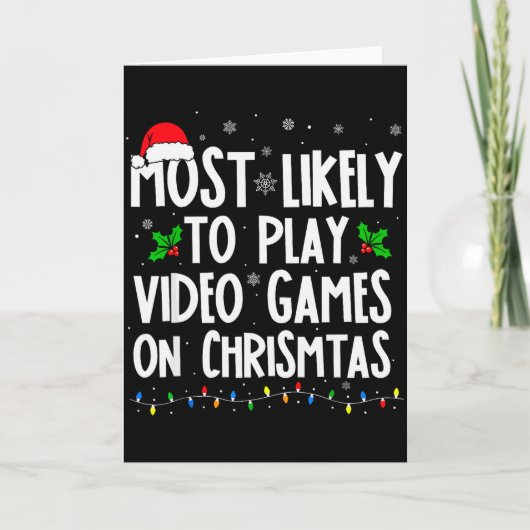 Grappige Gamer Waarschijnlijk Videogames Spelend O Kaart (Voorkant)