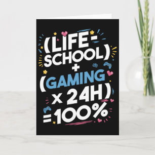 Grappige gamer-wiskunde voor tieners – Gaming Life Kaart
