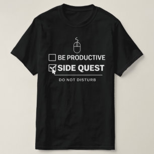 Grappige Gamer Zij-Quest Checklist Ontwerp - Gamen T-shirt
