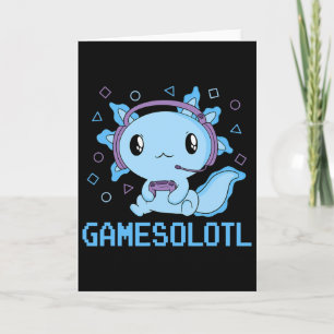 Grappige Gamesolotl Anime Kawaii Gaming Axolotl Vi Kaart