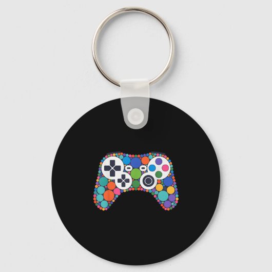 Grappige Gaming Controller Stippen Video Gamers St Sleutelhanger (Voorkant)
