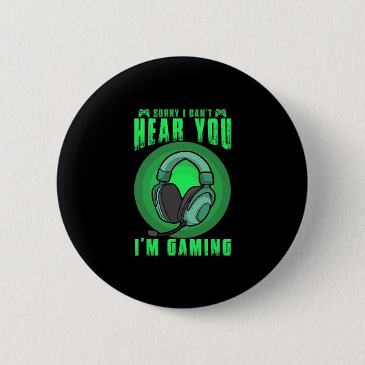 Grappige Gaming Gamer Game Controller Video Gaming Ronde Button 5,7 Cm (Voorkant)