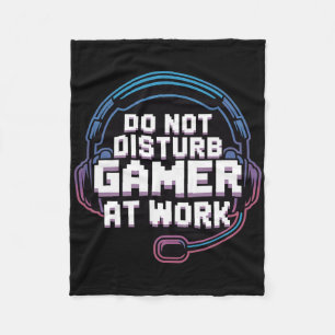 Grappige Gaming Headset Humor Niet Storen Gamer Fleece Deken