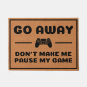 Grappige Gaming Introvert Humor Rustiek Minimalist Deurmat (Voorkant)