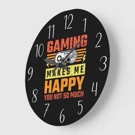 Grappige gaming sarcasme word art grote klok (Hoek)