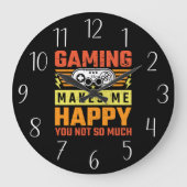 Grappige gaming sarcasme word art grote klok (Voorkant)