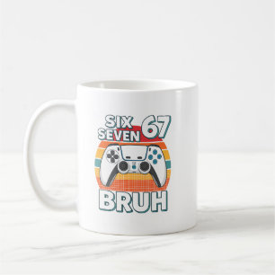 Grappige Gaming Zes Zeven 67 Bruh Gamer Jongen voo Koffiemok
