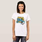 Grappige gammende moeder level 2 ontgrendeld tweed t-shirt (Voorkant volledig)