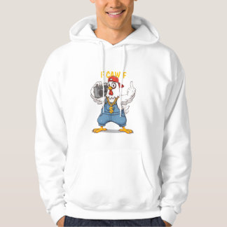 Grappige Gangsta Kip Hoodie F CAW F Hip Hop Stijl