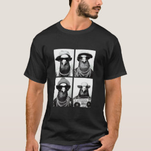Grappige Gangster Duiven Hip Hop Rap Straat Stedel T-shirt